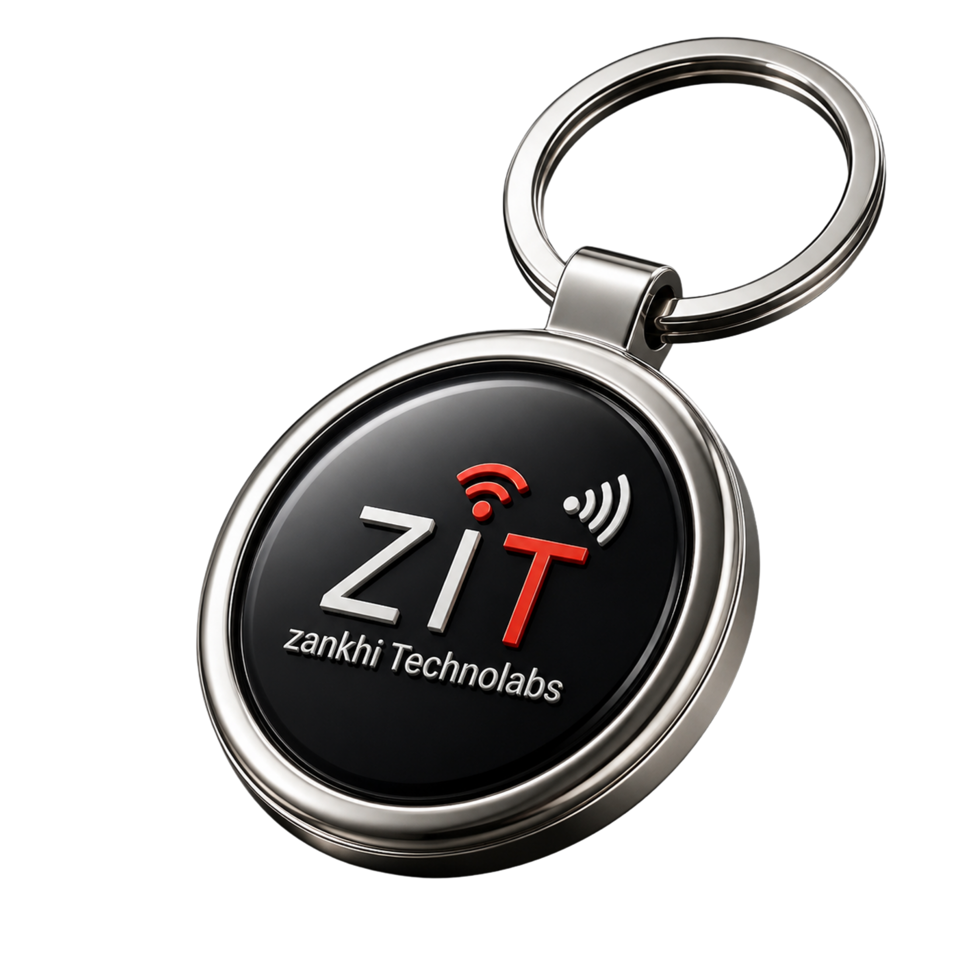 Metallic NFC Digital Visiting Keychain